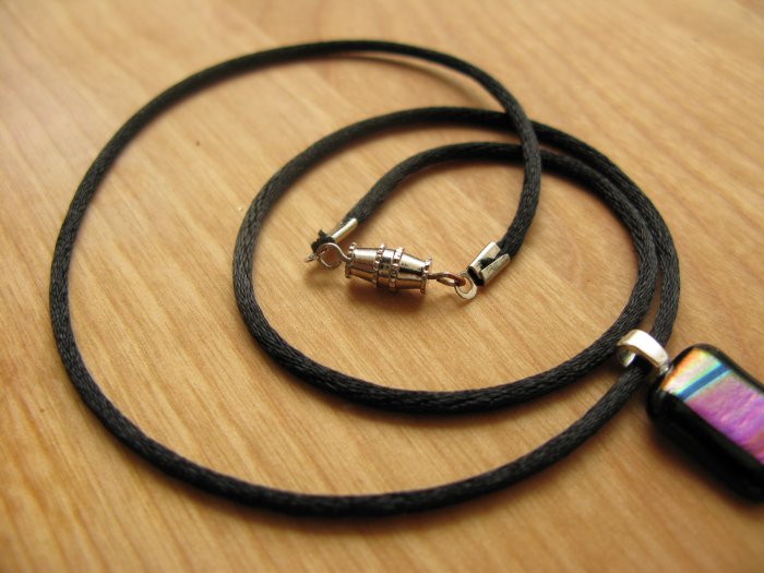 Black Satin Cord, with clasp, specify length