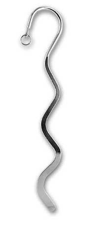 Bookmark, Silver Wave, add a pendant