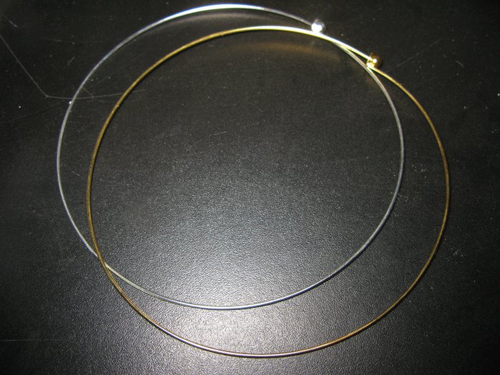 Sterling Silver Plated Neck Ring, 18 inch