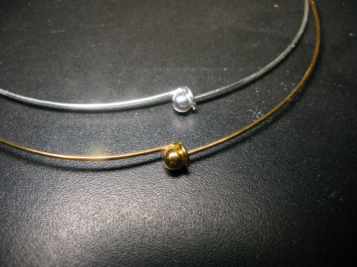 Gold Plated Neck Ring, 18 inch