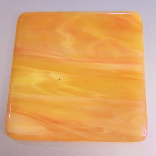Sunset: Set of 4 Fused Glass Coasters, Custom Order Option
