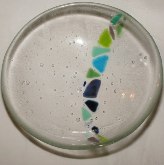 Sea Glass: Fused Glass Bowl, Decorative