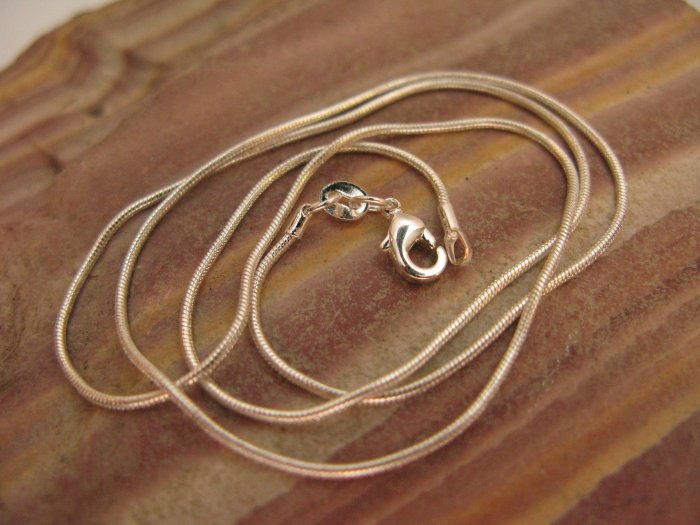 Sterling Silver Plated Snake Chain, 20 inch