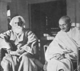 M.K Gandhi With Rabindranath Tagore 673x599 Pixel (only email delivery)