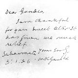 Hand Written Letter of M.K Gandhi to R. Tagore (480x479 Pixels) Only email delivery