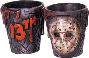 2 Jason Shot Glasses Friday the 13th Movie Collectible