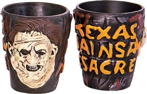 2 New Leatherface Shot Glasses Texas Chainsaw Massacre