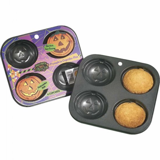 2 Pumpkin Halloween Thanksgiving Cupcake Muffin Pans