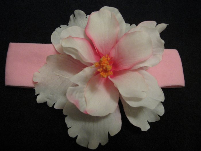 Clearance: Pink and White Hawaiian Flower Headband