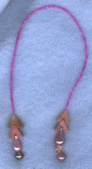 Pink Beaded bookmark