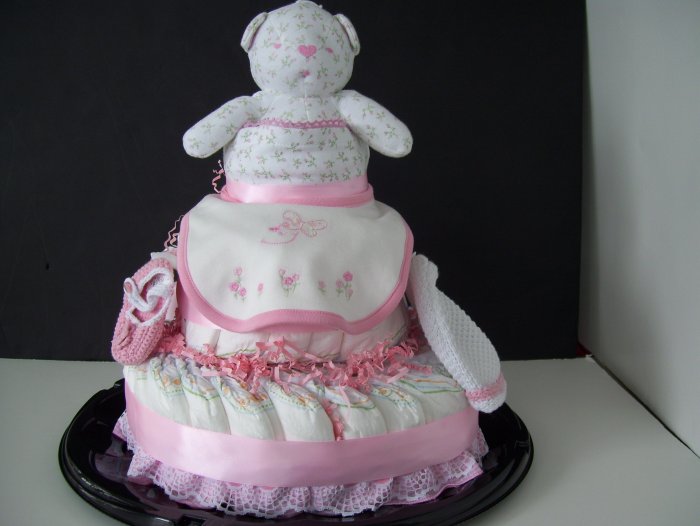 Diaper Cake Amy Coe Girls Teddy Bear Cake