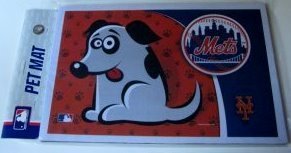 New York Mets Pet/Dog Bowl Mat 18"X12"