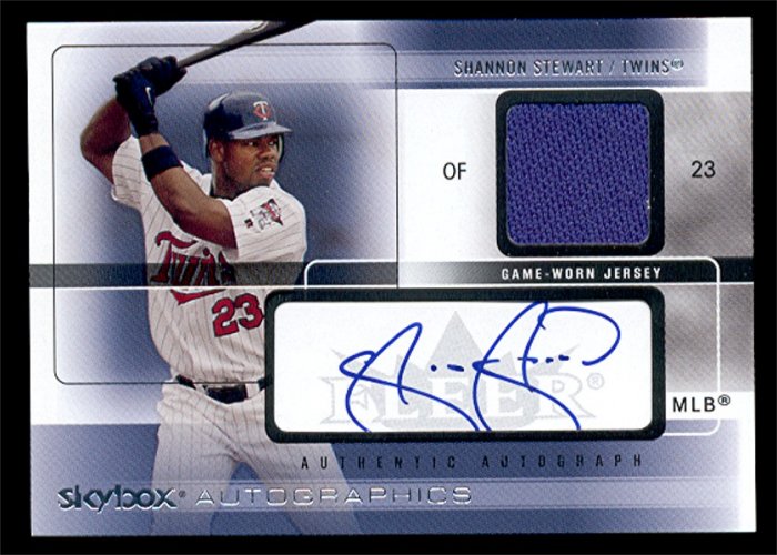 Shannon Stewart 2006 Fleer Autographics Autograph & Jersey 041 of 100
