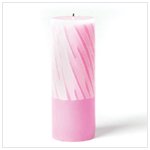PINK AND WHITE PILLAR CANDLE