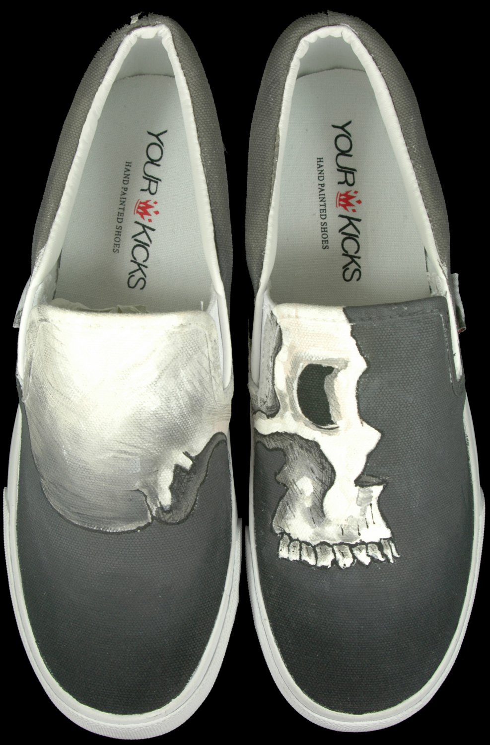 Hand Painted Slip on Shoe Sneakers for Men - all sizes - "The Hominid" Sneakers