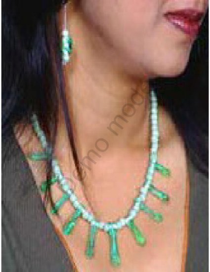 Green Necklace and matching earrings