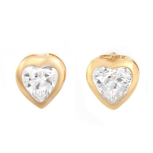 1.40ctw Cubic zirconia14K/925 Gold plated Silver