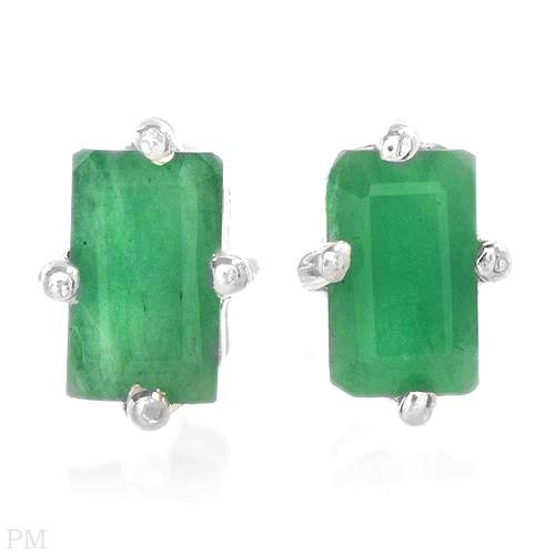 0.60ctw Emerald Earrings