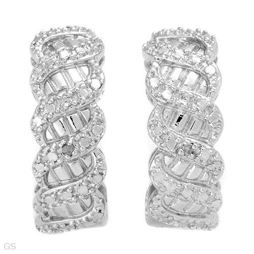 Genuine Diamonds earrings in 925 Silver