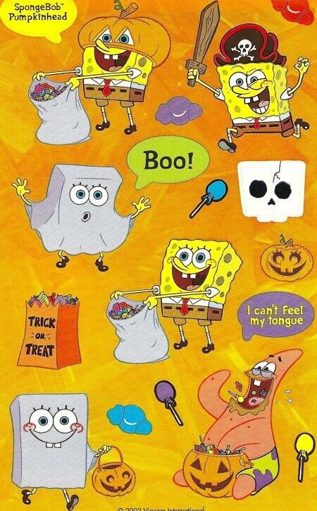 Maxi SPONGEBOB SQUAREPANTS HALLOWEEN Sandylion Stickers VINTAGE