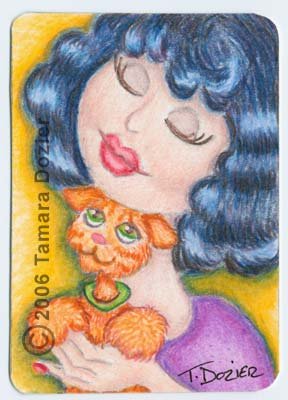 ACEO print - "Lolita loves kitty"