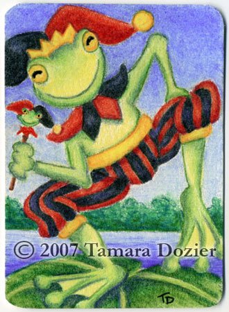 ACEO original - "King's Clown"