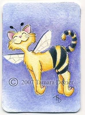 ACEO original - "Bee Happy"