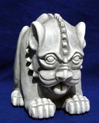 Dog gargoyle sculpture