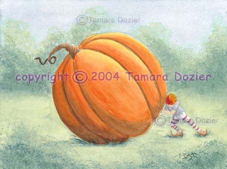 Peter pumpkin watercolor original painting