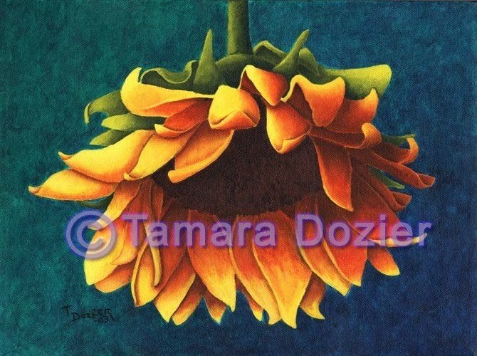 Sunflower original acrylic painting