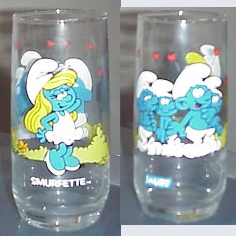 Smurfette of Smurf's Collectors Series Glass 1982 peyo