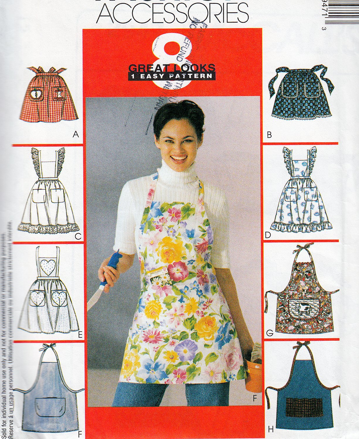 Aprons Great Looks Mccalls Misses Sewing Pattern