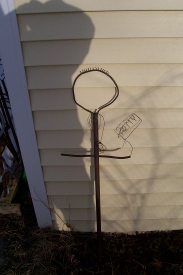 Joey the Army man copper yard art