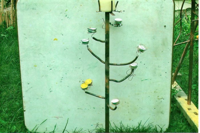 Candle Tree copper yard art