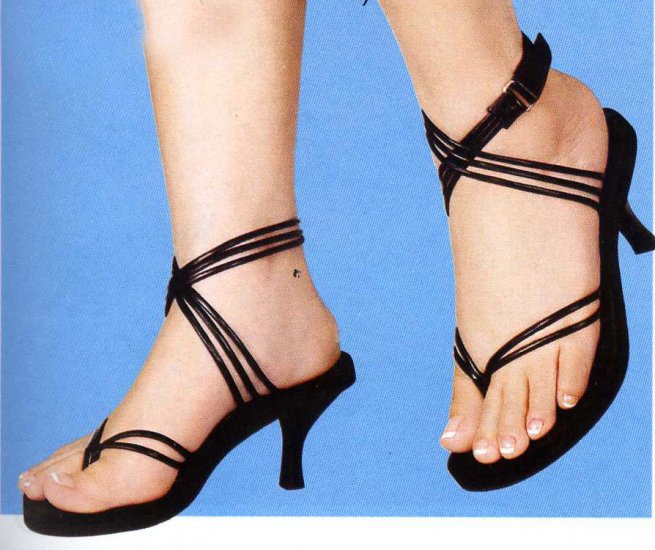 NLS-AMI Black High-Heeled Sandals