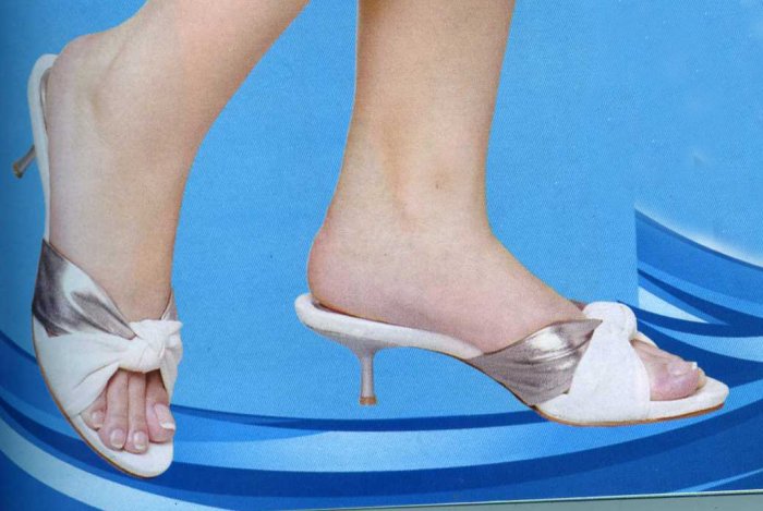 NLS-AZA Off-White Heeled Sandals
