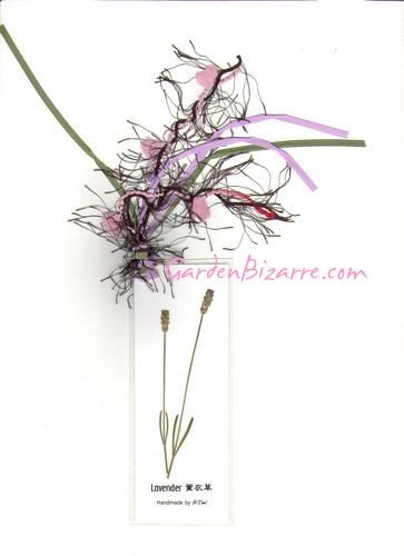Lavender Pressed Flower Bookmark - Free Shipping