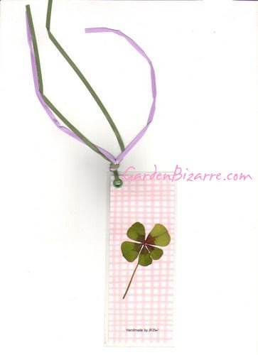 Wood sorrel Pressed Flower Bookmark - Free Shipping
