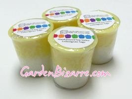 Soy Votive Candle - Set of 4 - Lemongrass Sage Scented