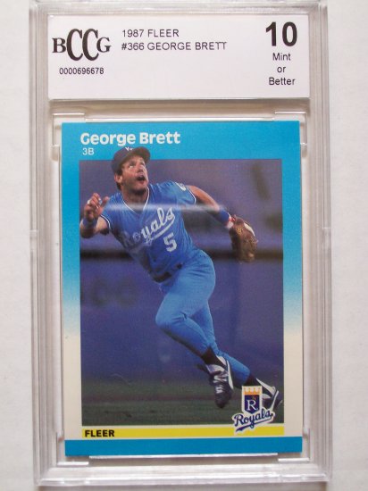George Brett (HOF) 1987 Fleer #366 - BGS/BCCG 10 Mint