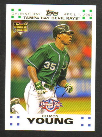 DELMON YOUNG - 2007 Topps Opening Day GOLD Parallel - Rookie Card - #0989/2007