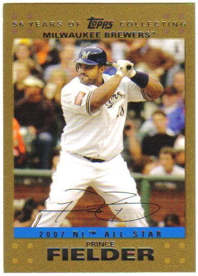 PRINCE FIIELDER 2007 Topps Update UH224 - GOLD Parallel#0395/2007