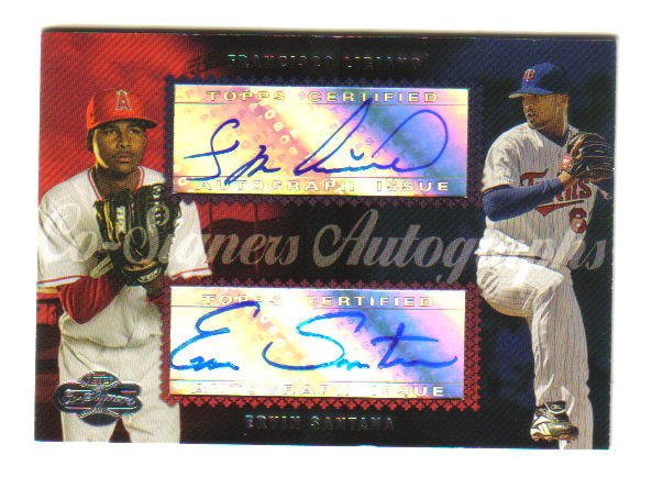 Francisco Liriano/Ervin Santana - 2006 Topps Co-signers - DUAL AUTO