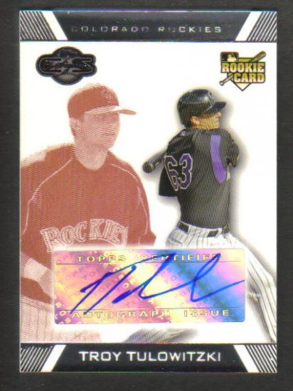 TROY TULOWITZKI - 2007 Topps Co-Signers - Rookie - AUTO #136/275