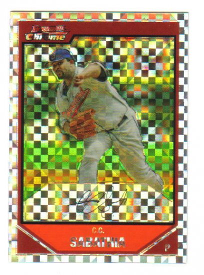 C.C.SABATHIA - 2007 Bowman Chrome Xfractor #157/250