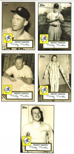 MICKEY MANTLE - 2007 Topps MMStory Lot of 5