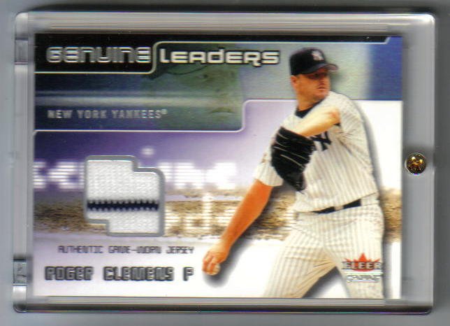 ROGER CLEMENS - 2002 Fleer Game-worn - DUAL COLORED JERSEY