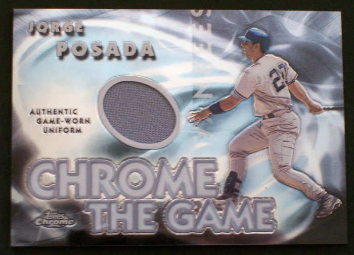 JORGE POSADA - NY Yankees - 2005 Topps "CHROME THE GAME" Jersey