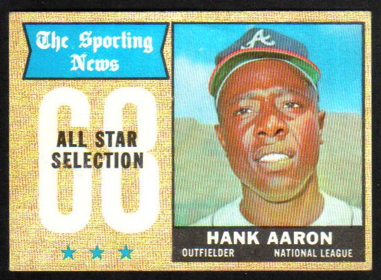 HANK AARON - 1968 Topps - All Star Selection