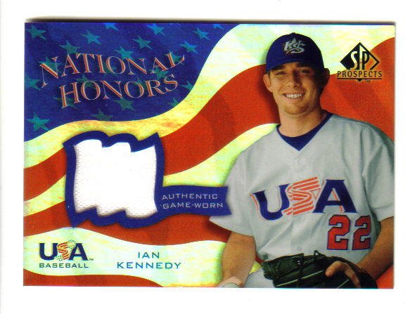 IAN KENNEDY - NY Yankees - 2004 Upper Deck SP Prospect - Game-worn jersey